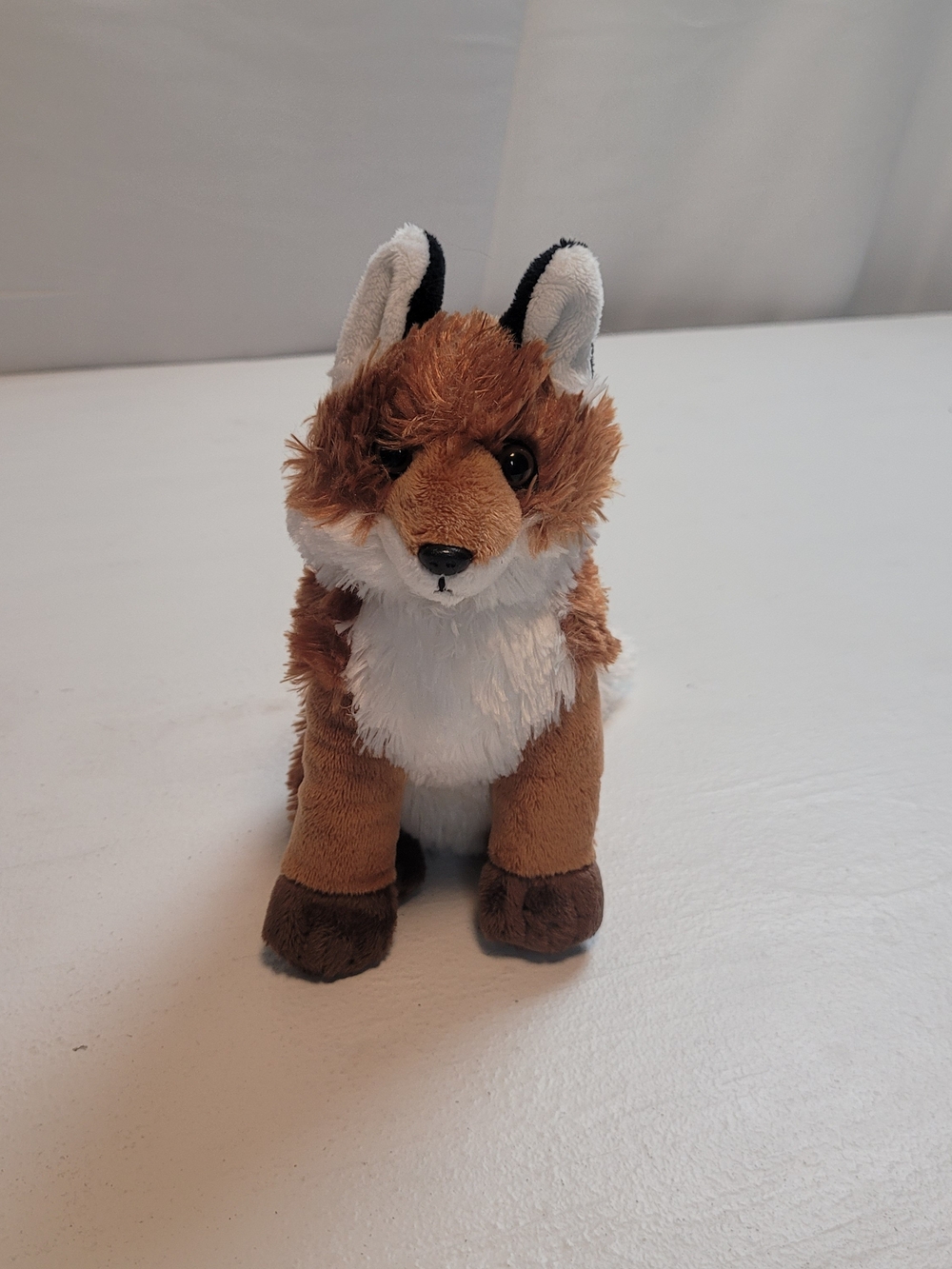 Plush Fox Stuffed Animal - Brown and White Plush Toy